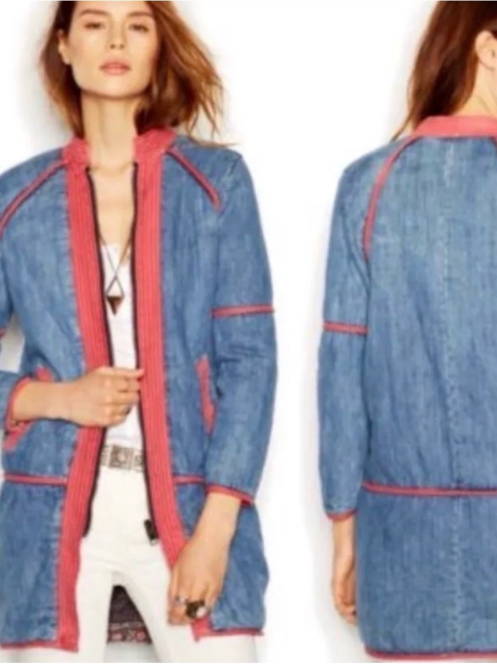 Free People Belario Reversible Quilted Jacket Cotton Small Boho - Picture 5 of 10